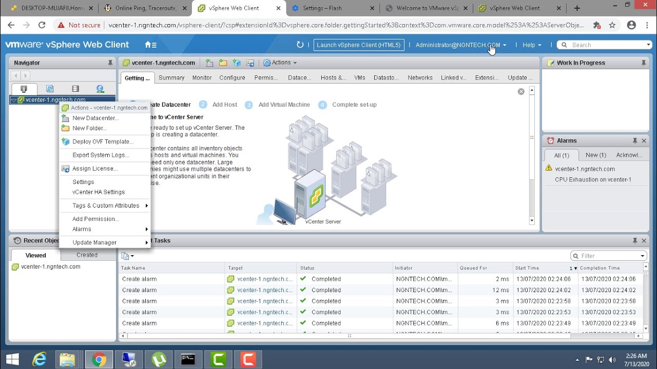 VMware vCenter 6.7 Complete Installation on VMware ESXi Host