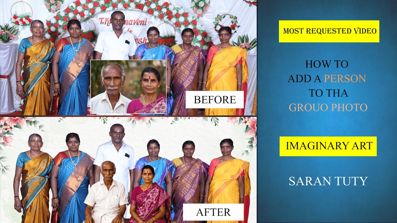How To Add A person in Family photo in photoshop | How to Add A Person In A Photo