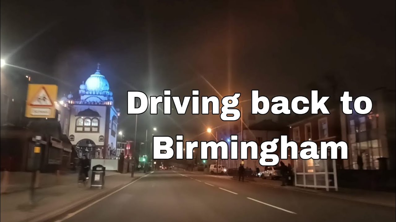 An Evening drive back to Birmingham from Wednesbury. Wednesbury. Handsworth. Lozells. Dash Cam POV.