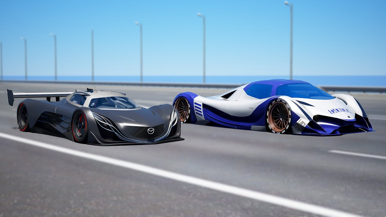 +1000KMH!!! Devel Sixteen vs Mazda Furai | DRAG & TRACK RACE