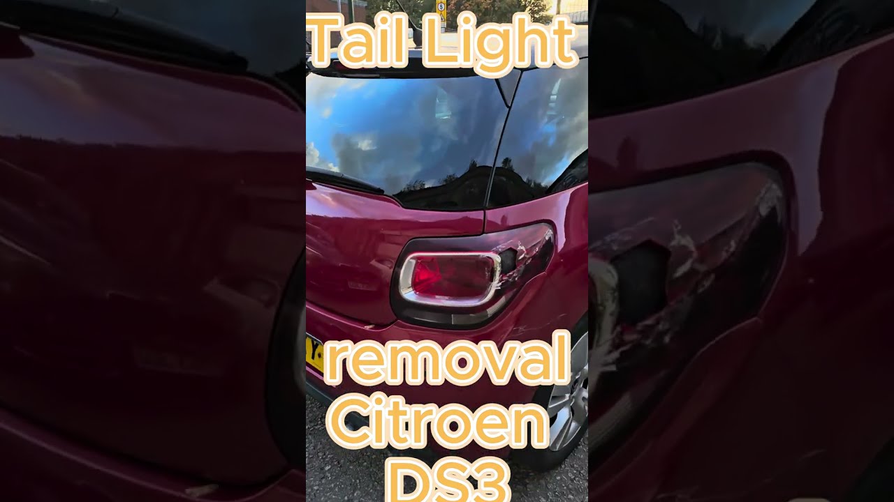 Tail light removal citroen DS3 ,Rear light