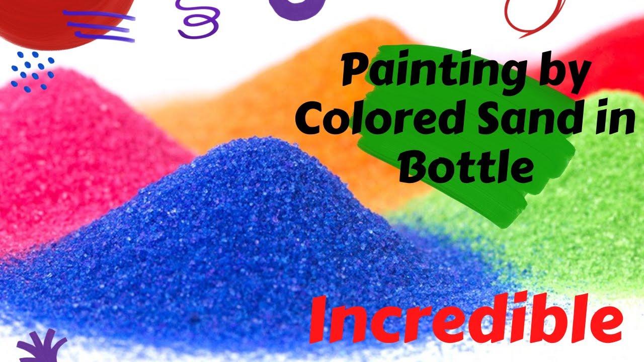 Painting by colored sand in a glass bottle.. Awsome!