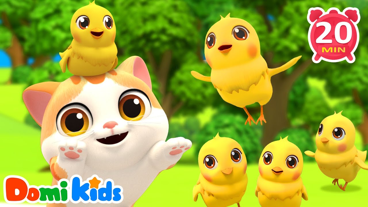 Five Little Chicks Counting Song🐥Numbers Fun | Animal Songs & Nursery Rhymes | Animal Party