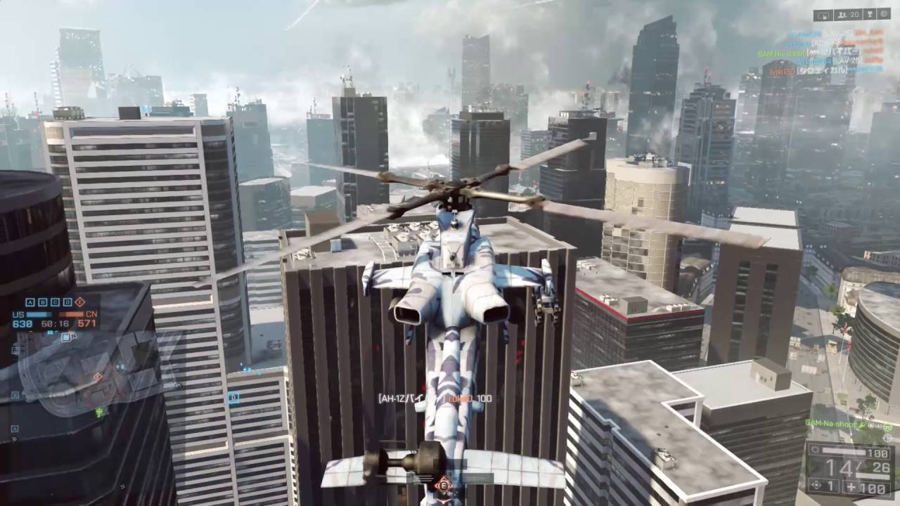 [BF4]  攻撃ヘリコプターで149キル