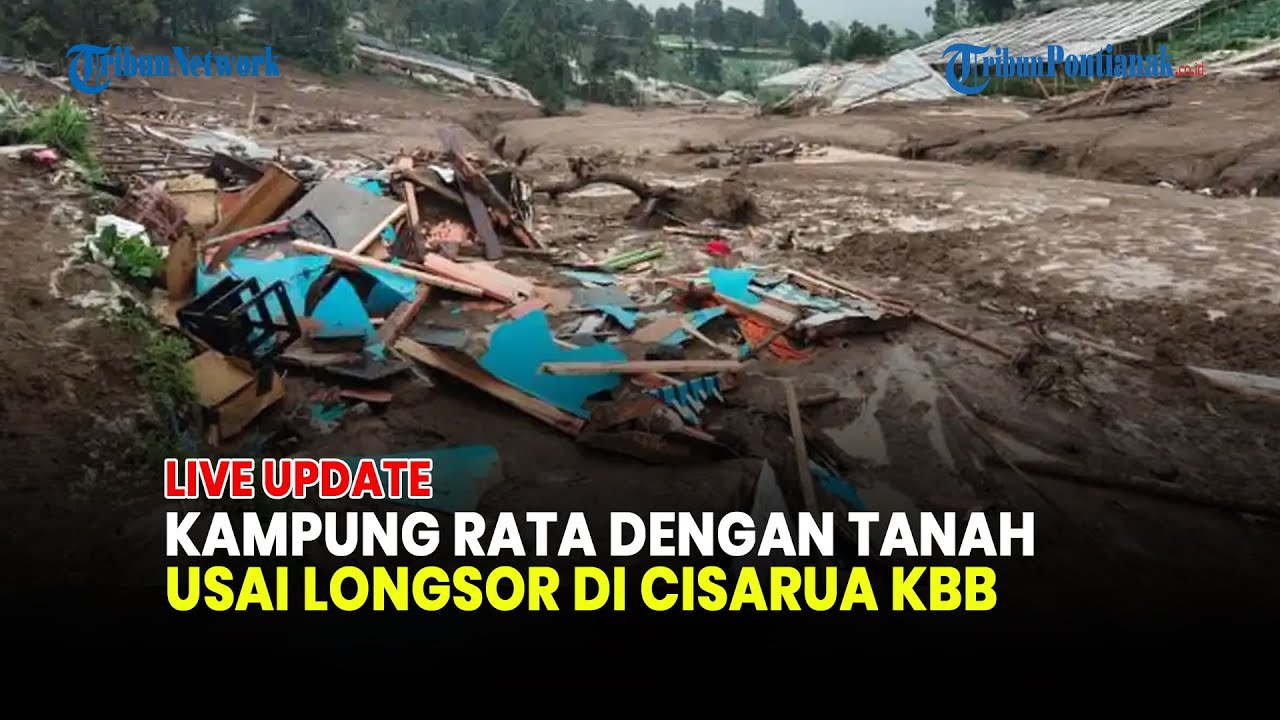 🔴PENAMPAKAN KAMPUNG RATA DENGAN TANAH USAI LONGSOR CISARUA, 82 WARGA MASIH DALAM PENCARIAN