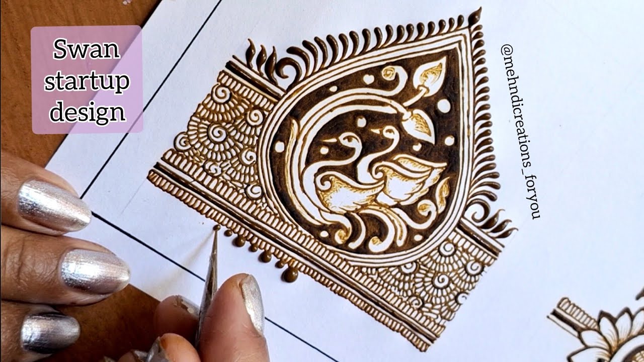 Swan startup design in mehndi | mehndi creations | bridal mehndi