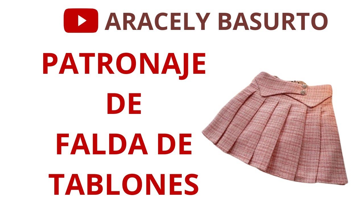 PATRONAJE DE FALDA DE TABLONES