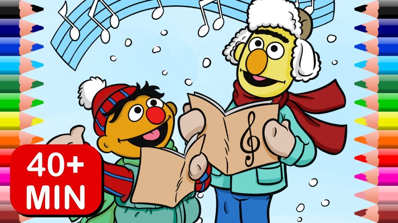 Bert and Ernie Christmas Coloring Pages | Sesame Street Colors for Kids