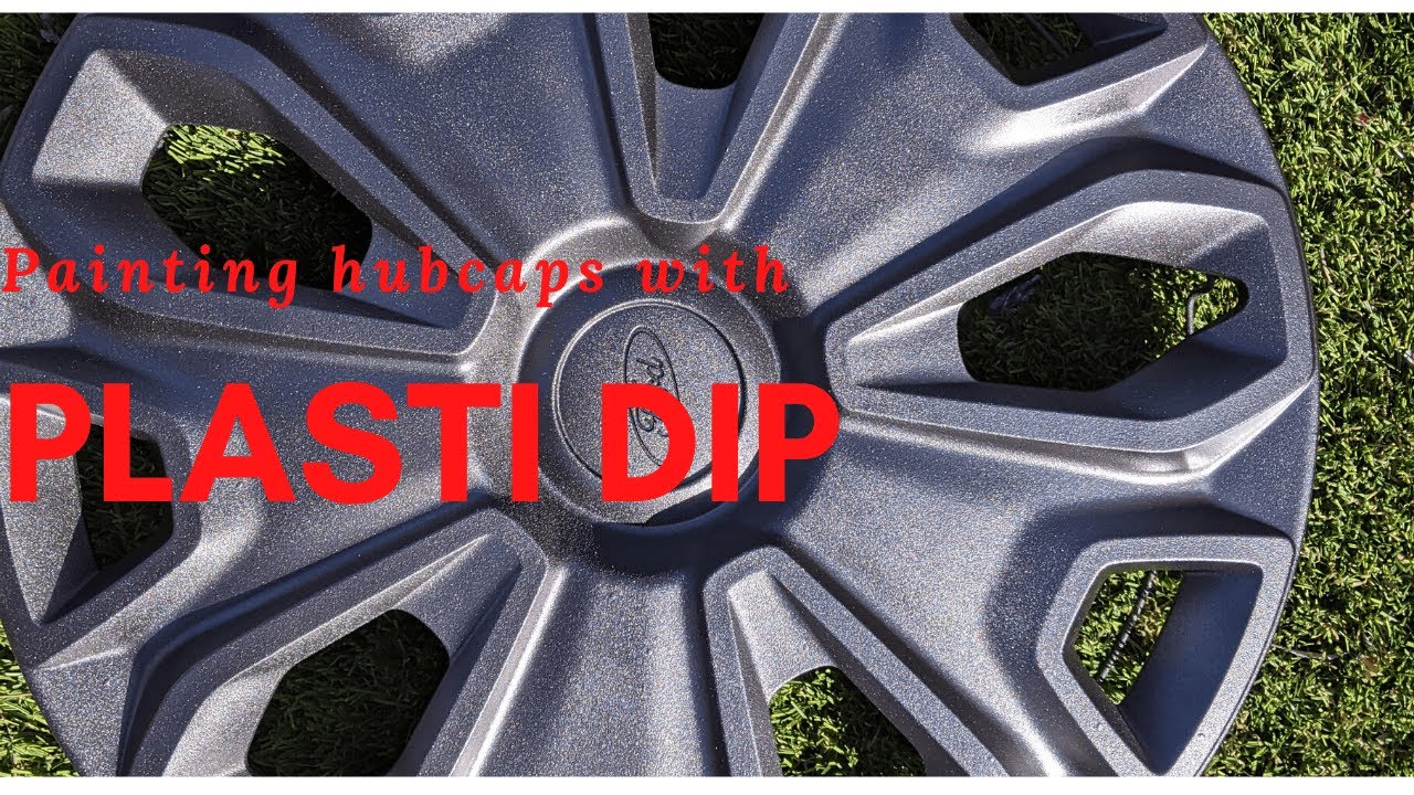 Plasti Dippin the hubcaps of our Ford Transit