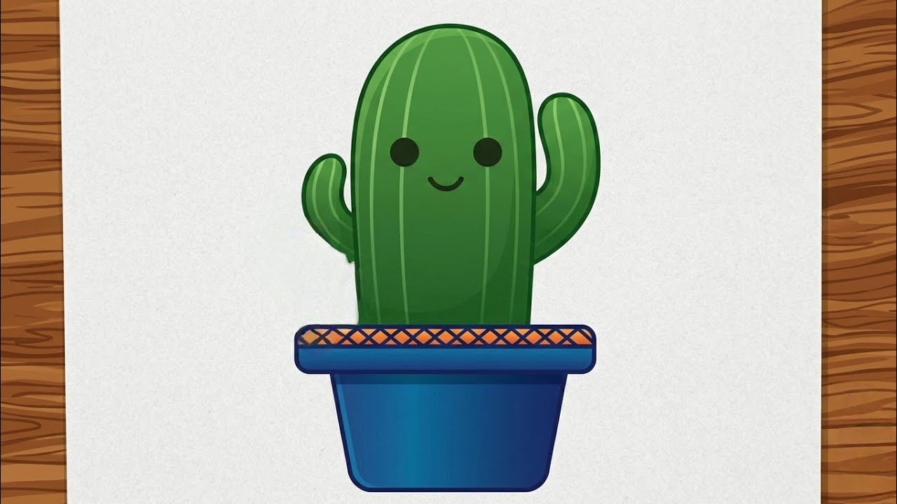 Il Cactus Drawing In 4 Different Ways Part - 2 ll Cactus Drawing In Different Ways ll Cactus Art ll🌵