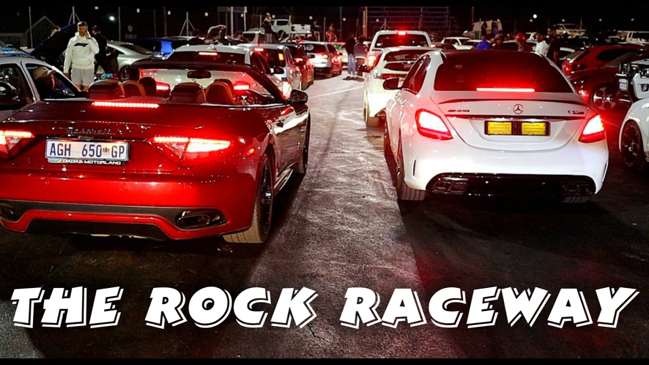 Sportscars and Supercars DRAG RACE at THE ROCK RACEWAY | Audi R8, M5 burnout, V6s, V8s, C63s, Revs