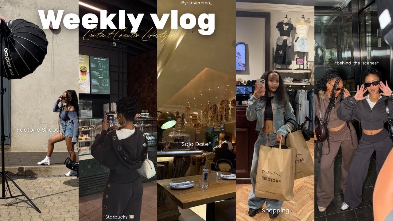 Weekly Vlog|*Realistic*Day as a full time content creator/Model,Behind-the scenes,Shopping,Solo date