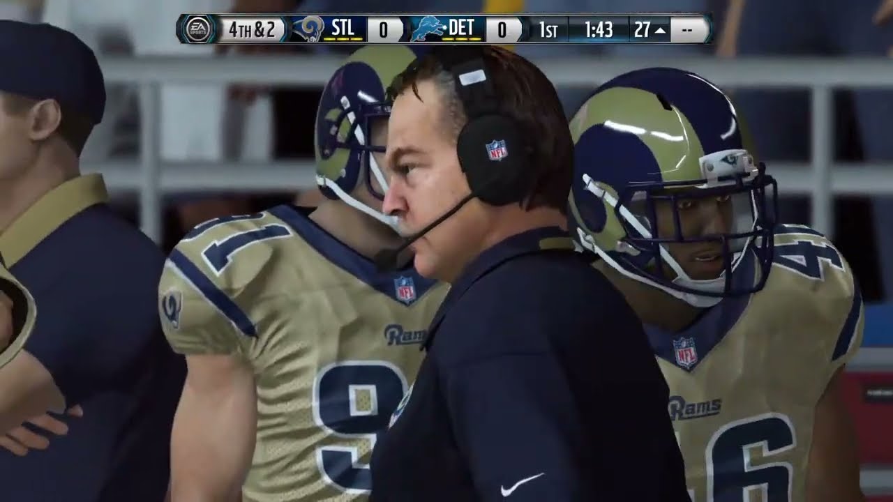 Madden NFL 15 (PS4) rams vs lions (CPU vs CPU)