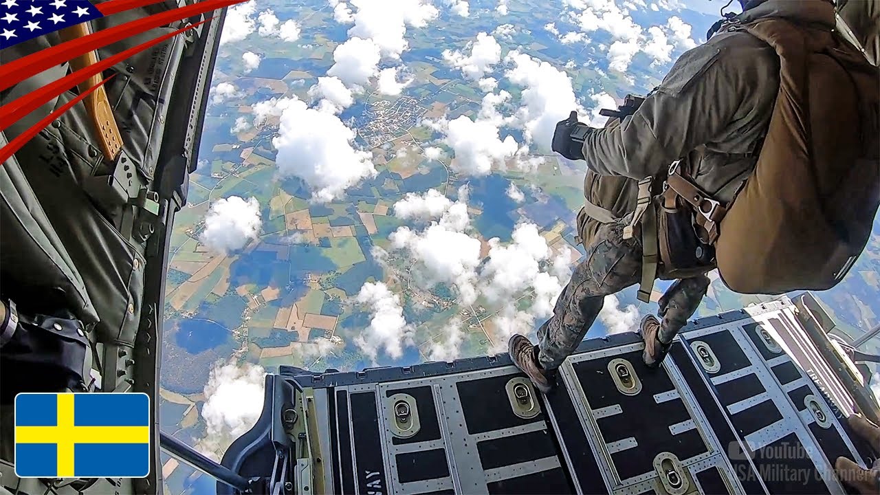 US Elite Recon Forces' Historic Jump in Sweden During NATO Exercise