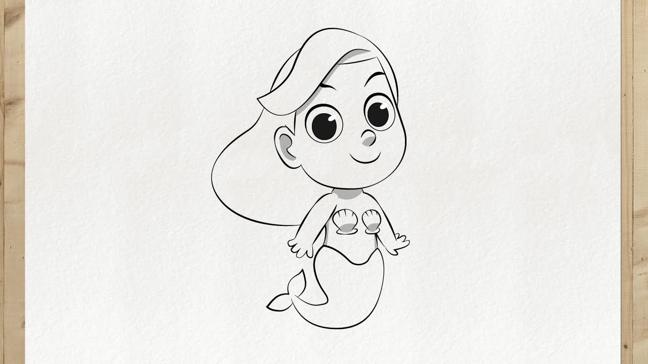 Como desenhar a IARA do Folclore passo a passo, fácil e rápido