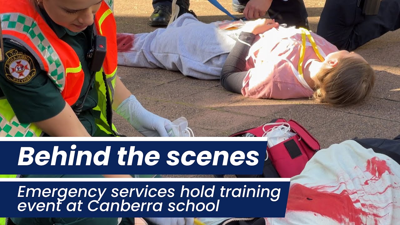 Emergency services conduct school shooting training exercise at Canberra School