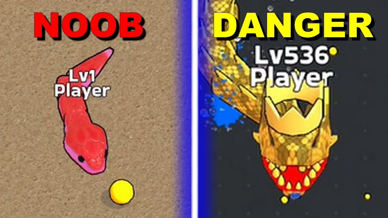 🐍Snake Clash.io KING Snake NOOB vs DANGER in Snake Clash! .io - Vaff Gameplay #534
