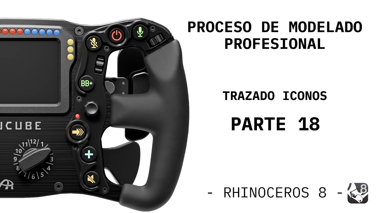Modelado de volante realista || Proceso Completo para Diseñadores Industriales | Rhino 8 || Parte 18