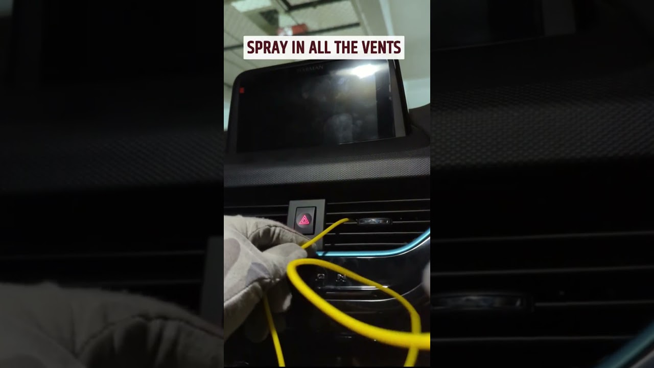 How To Clean CAR AC at Home | Car AC Foam Cleaner #shorts