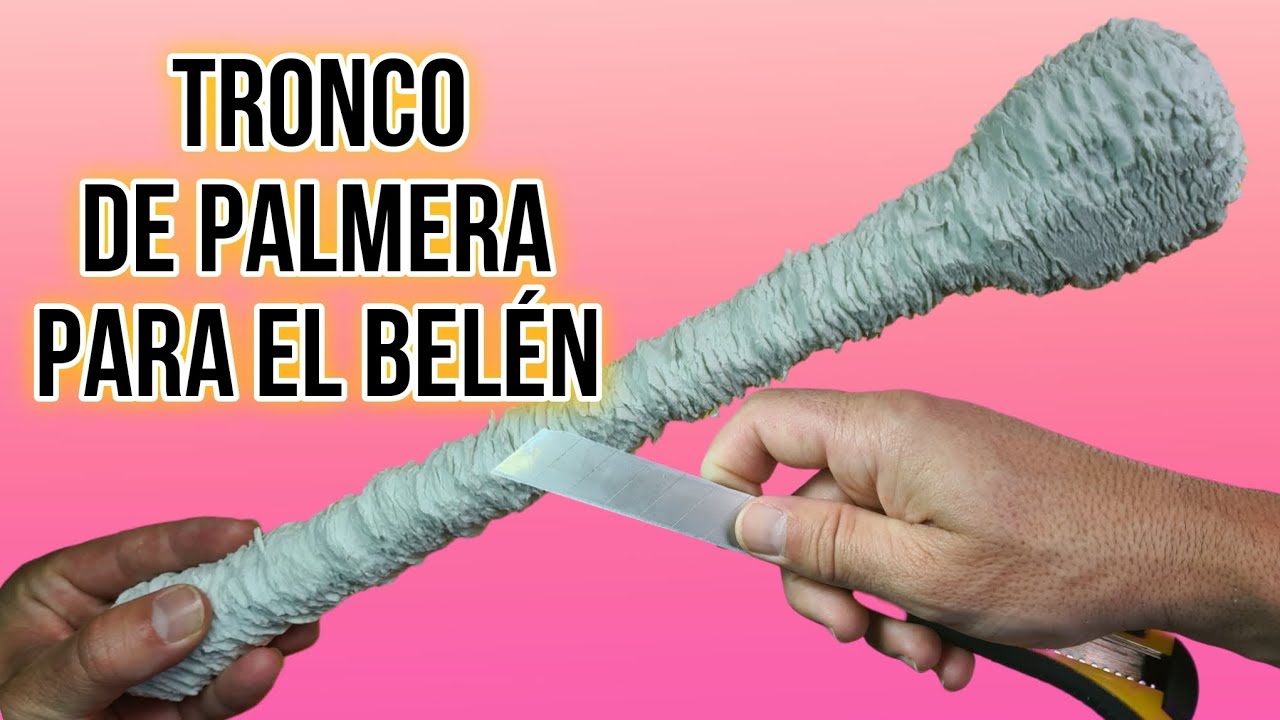 Como tallar el tronco de una palmera para el belén con el cutter