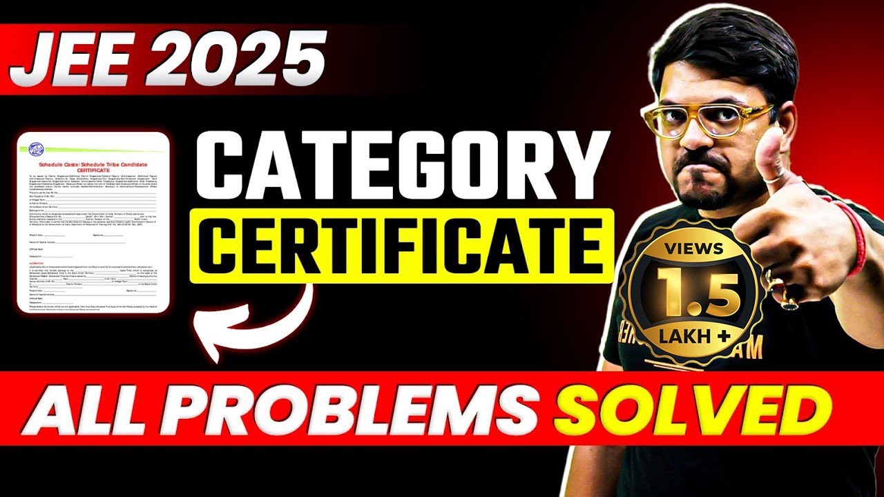 🚨 JEE Mains 2025: Category Certificate - All Questions Answered | Harsh Sir