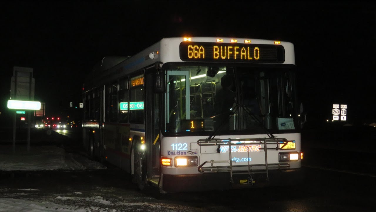 NFTA METRO RIDE | ROUTE 66A INBOUND | FULL ROUTE | BUS 1122 | 2011 GILLIG HYBRID