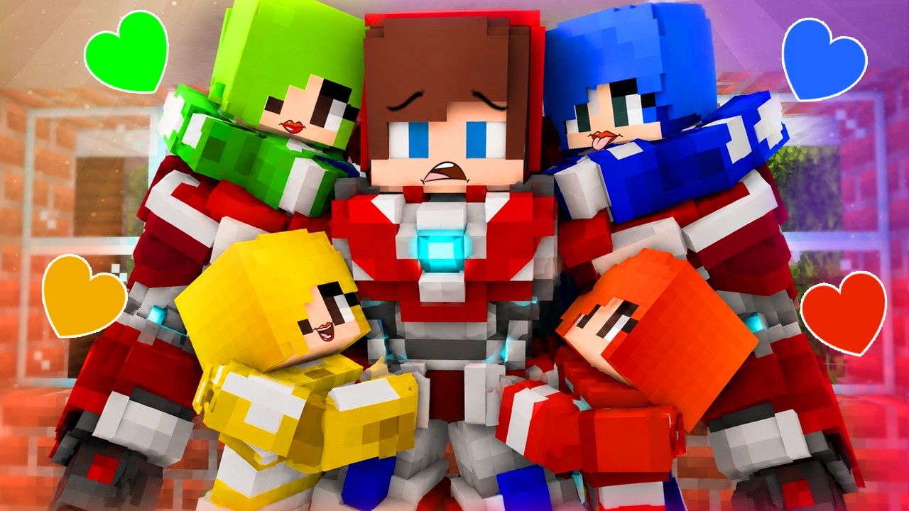 JJ Transformer in Love Trap by Girls Colors Decepticon - Battle Autobot - Maizen Minecraft Animation