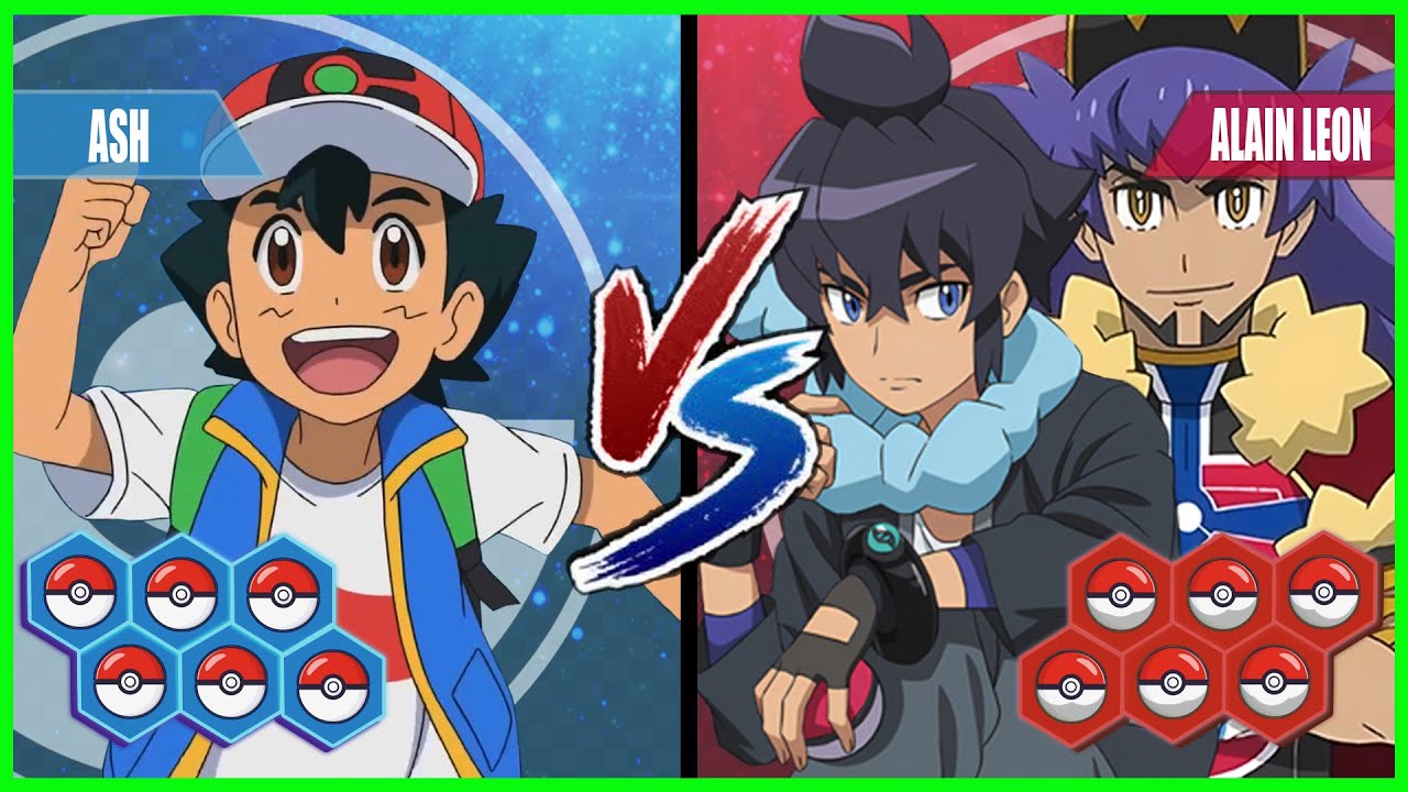 Pokémon Battle Pedia: ASH Vs. AlAIN and LEON