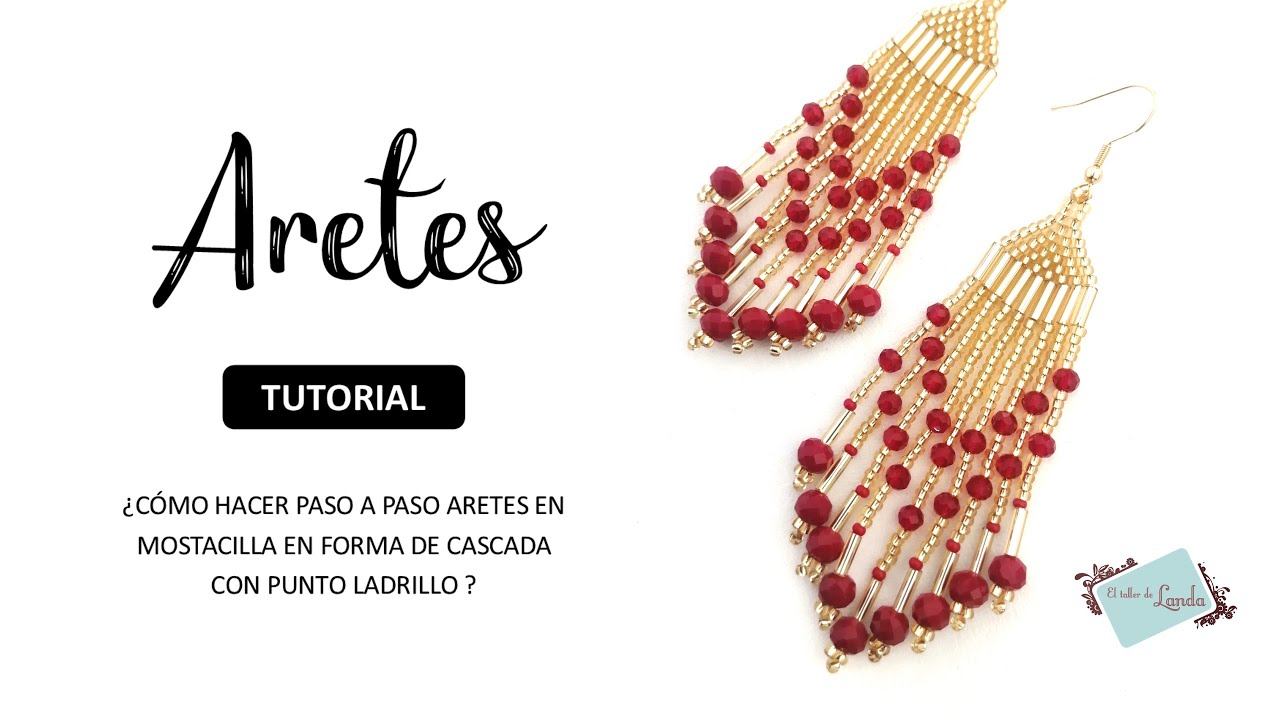 Tutorial: ARETES en MOSTACILLA con punto ladrillo o chaquiras y cristales PASO A PASO