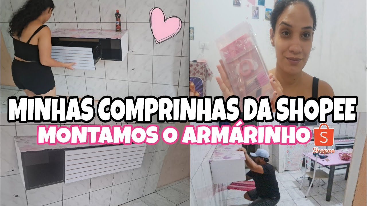 MINHAS COMPRINHAS DA SHOPPE CHEGOU + MONTAMOS O ARMÁRINHO😍❤️