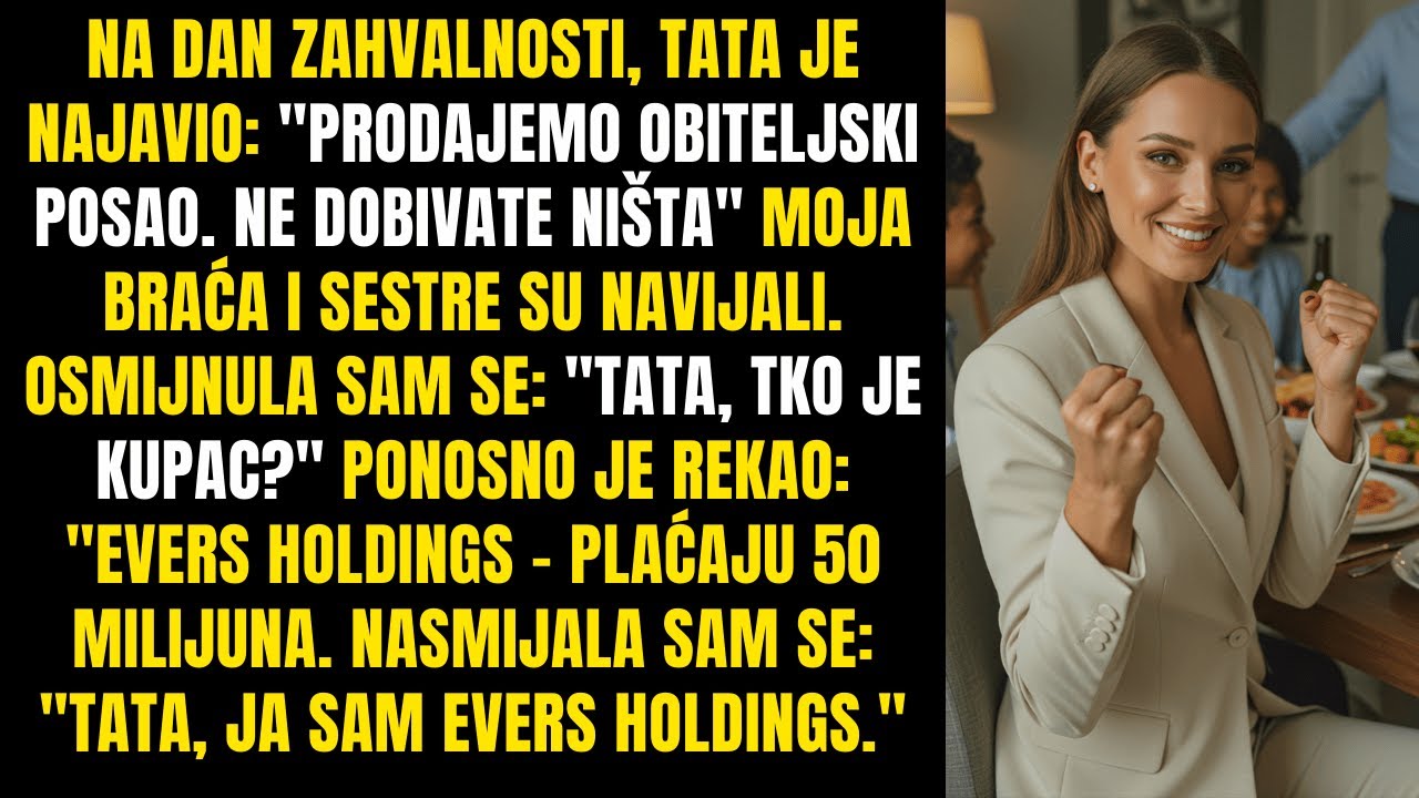 Na DAN ZAHVALNOSTI tata najavio PRODAJU OBITELJSKOG POSLA – 