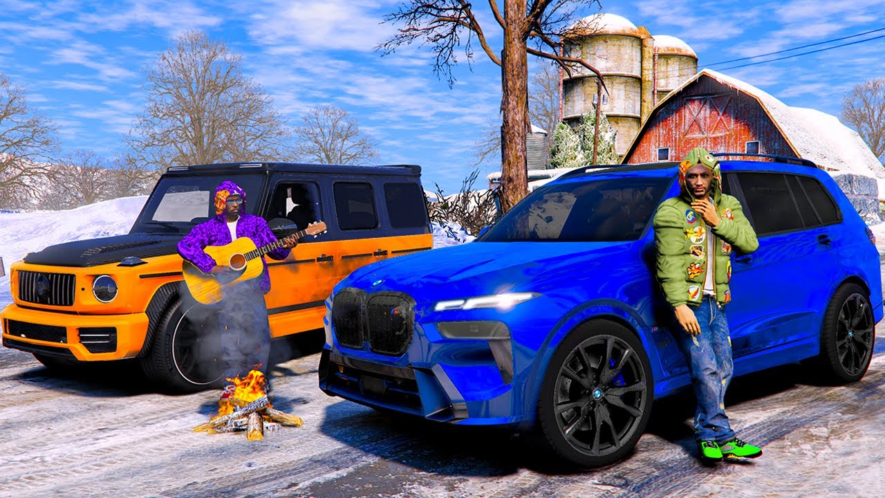 РЕАЛЬНАЯ ЖИЗНЬ В GTA 5 - BMW X7 M60 И MERCEDES G63 ПО СУГРОБАМ! ЗАНЕСЛО НА СКОЛЬЗКОЙ ДОРОГЕ! 🌊ВОТЕР