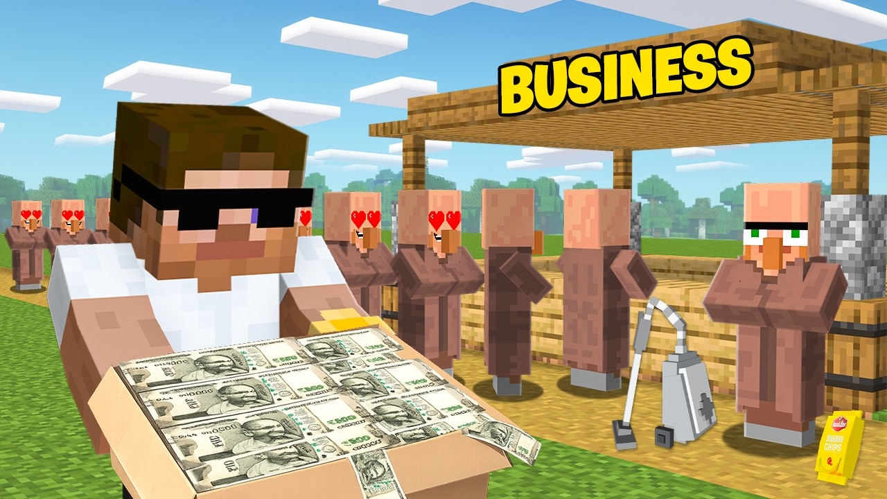 Opening a Business to Become Rich in Minecraft..