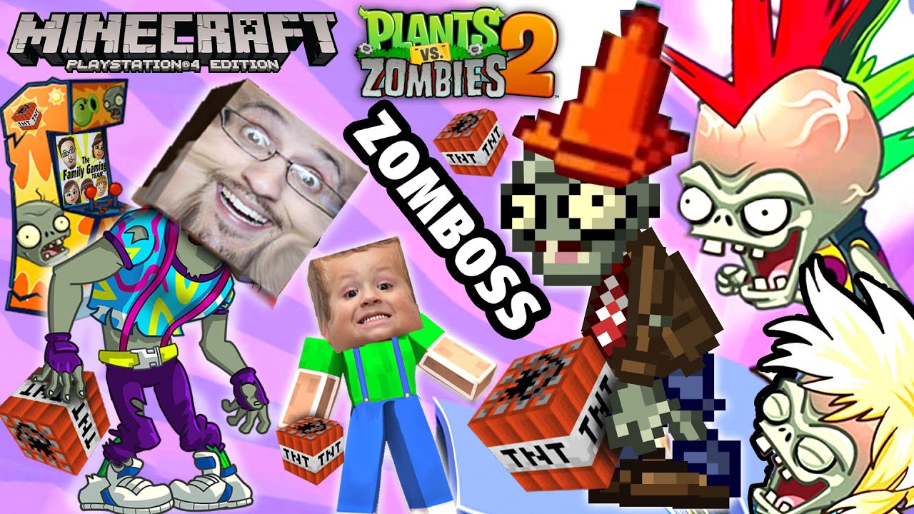 Minecraft TNT Взрыв ПВЗ Неон Mixtape Tour ZOMBOSS Battle (FGTEEV Дадди