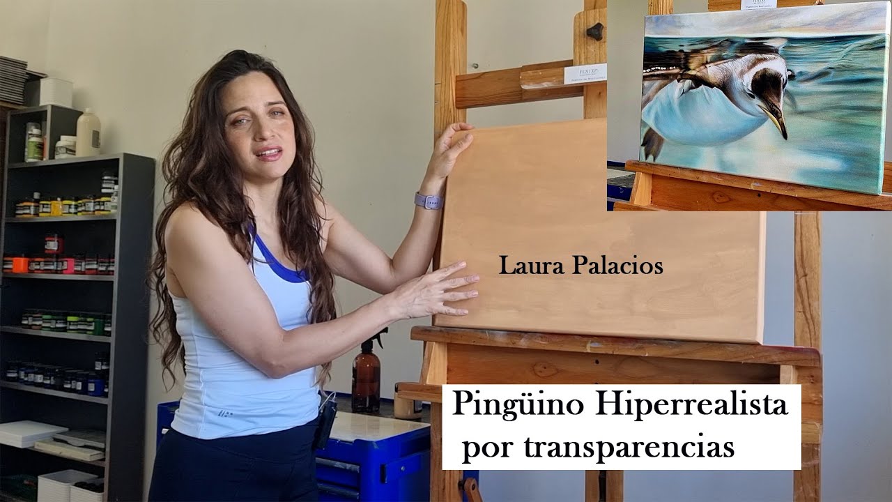Ping&uuml;ino Hiperrealista por transparencias: Base y Dibujo - El Secreto Inicial  por Laura Palacios -1