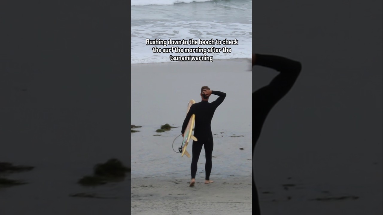 Checking Surf After Tsunami Warning!!! ⚠️🌊 #tsunami #earthquake #surfing