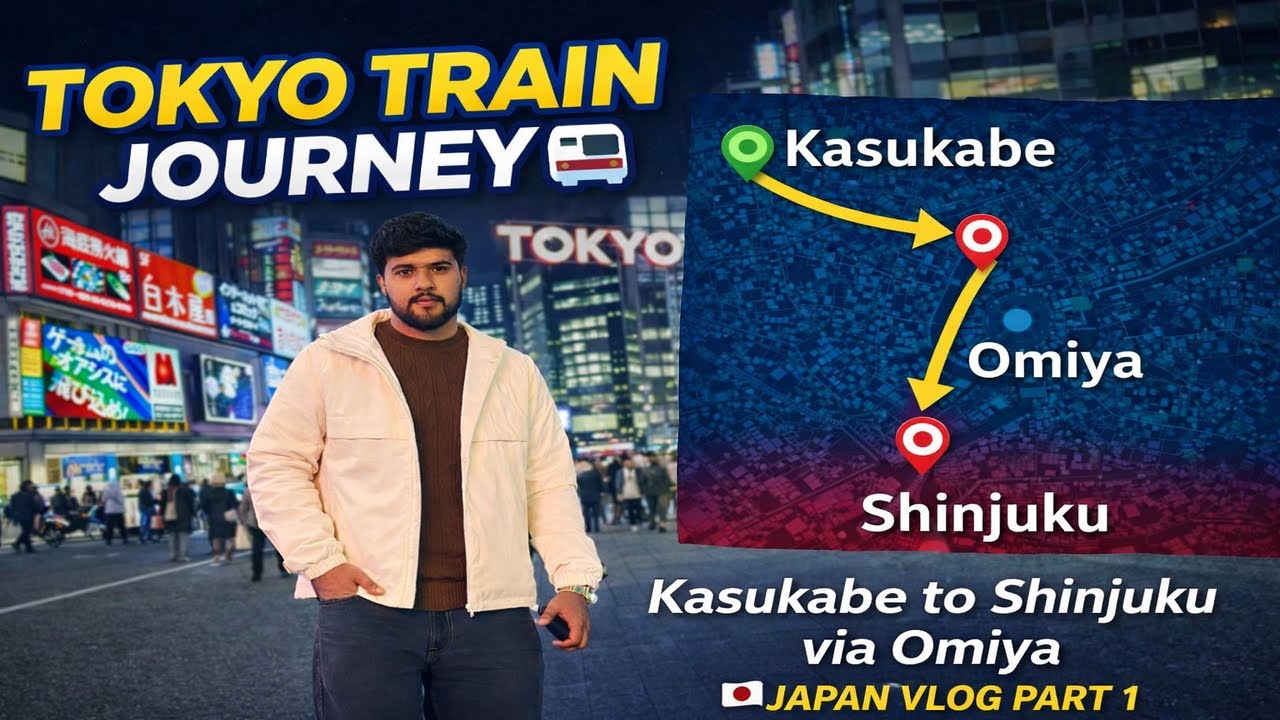 Traveling to Tokyo by Train 🇯🇵 Kasukabe to Shinjuku | Japan Vlog Part 1