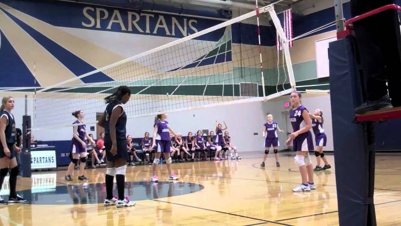 Aragon vs Spillane, 7th grade B volleyball team