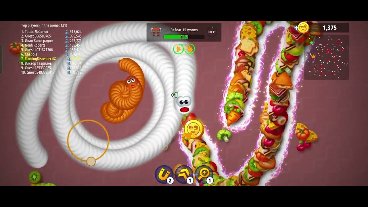 Snake worm 🪱🪱#battle #games #bigbattle #augmentedrealitygame 