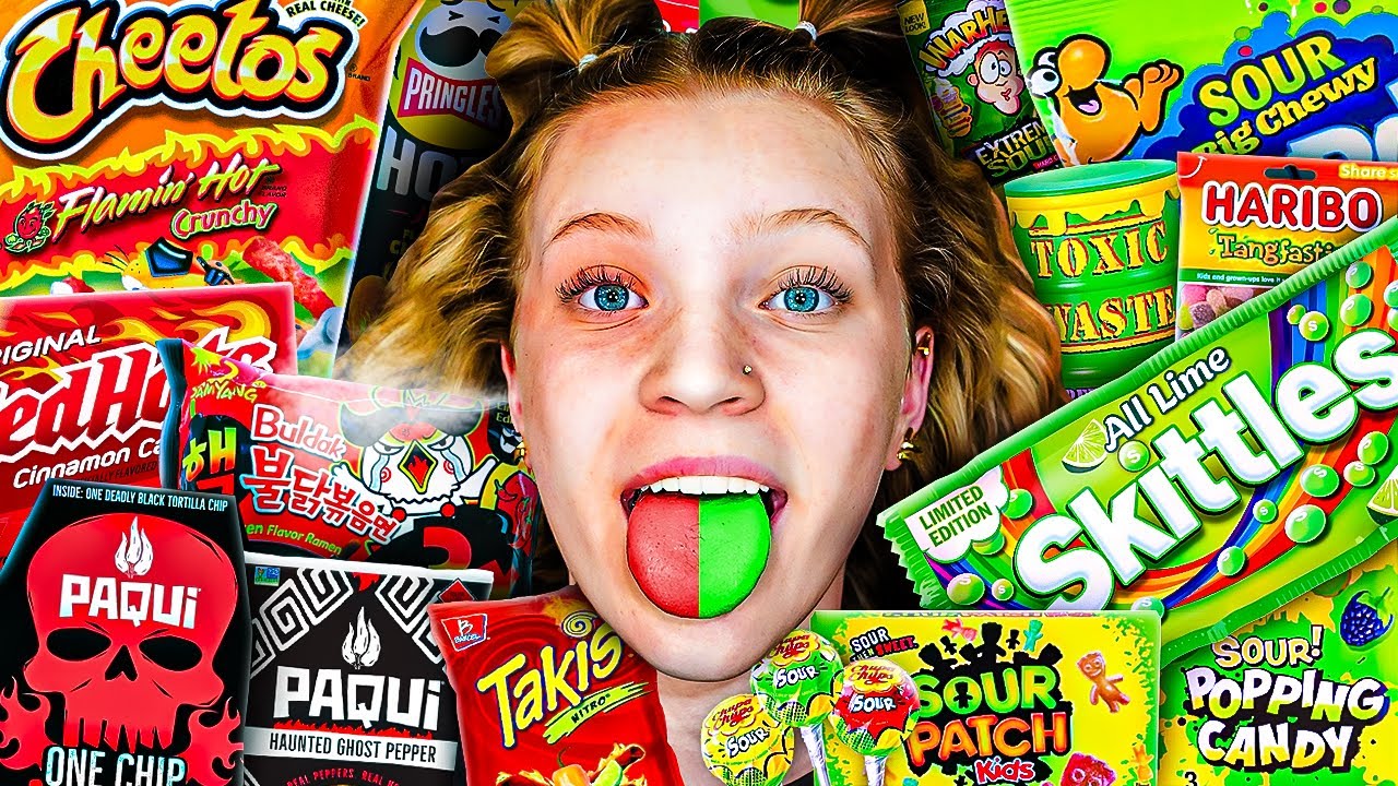 Eating SPICY vs SOUR FOODS!