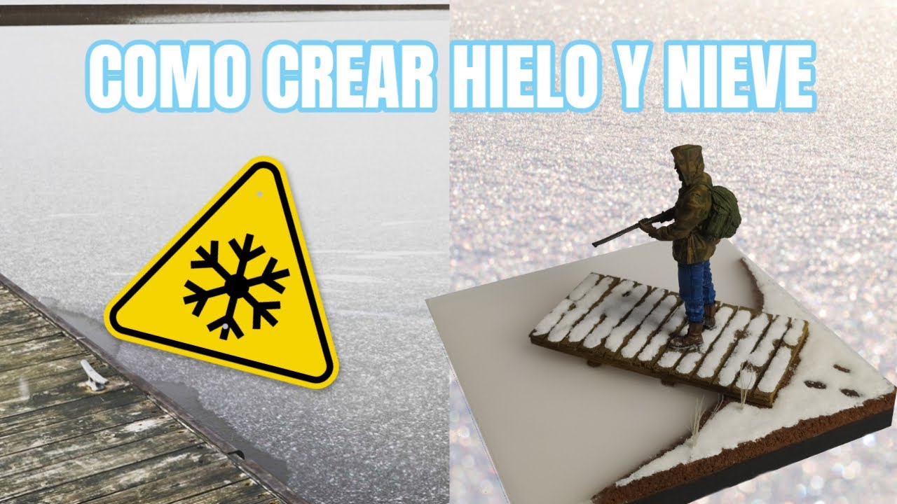 Como hacer HIELO y NIEVE  RÁPIDO y FÁCIL/ how to make ice  -TUTORIAL MODELISMO Y ESCENOGRAFÍA-