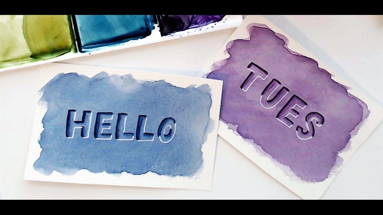 Debossed Watercolor Lettering Effect