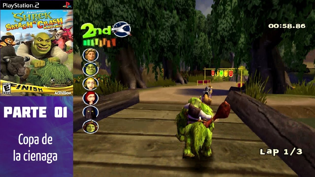 Shrek Smash n' Crash Racing (PS2/GC) (Español) (100%) - Parte 01: Copa de la cienaga
