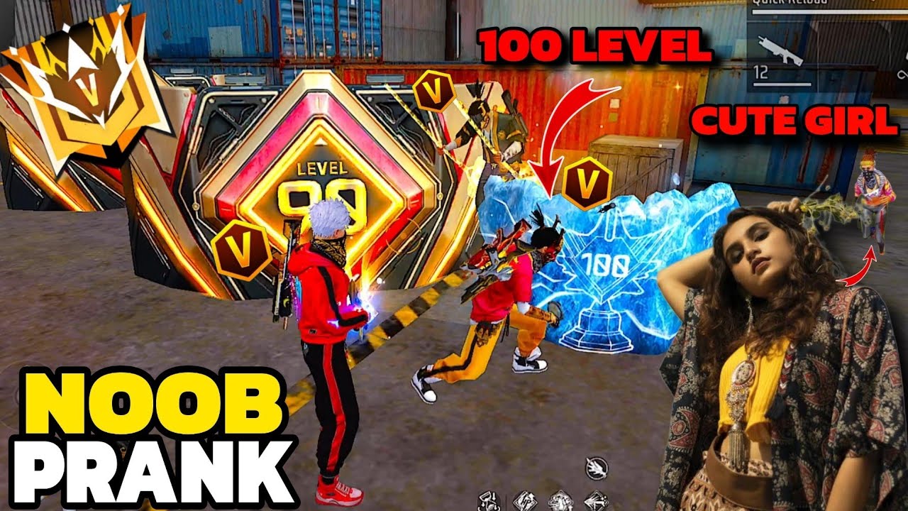 Noob Prank With Rich Girl 😤 लड़की ने Dikhaya Attitude 😈 साथमे V badge player 😱 Garena free fire