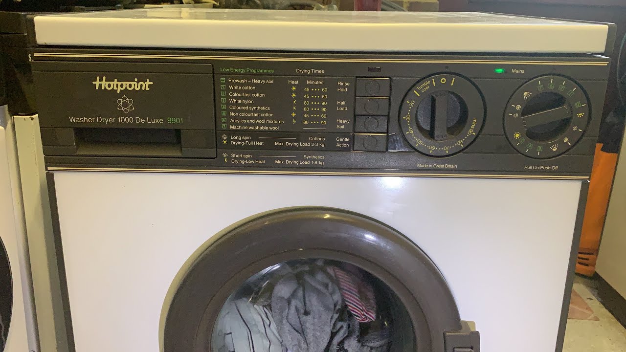 Hotpoint Washer Dryer 1000 De Luxe 9901 - Cottons 40° + Heavy Soil