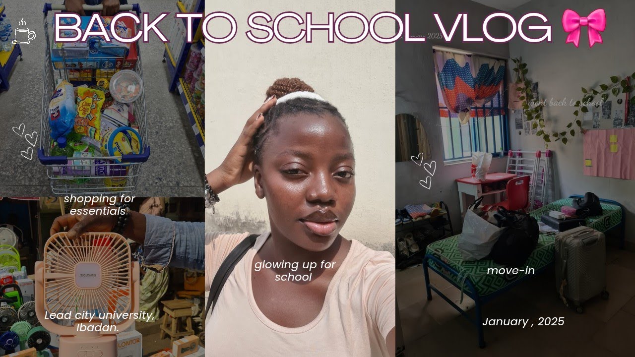 Back to school vlog 🎀| prepping for uni| glowing up | moving in| shopping 🛍 | Lead city university