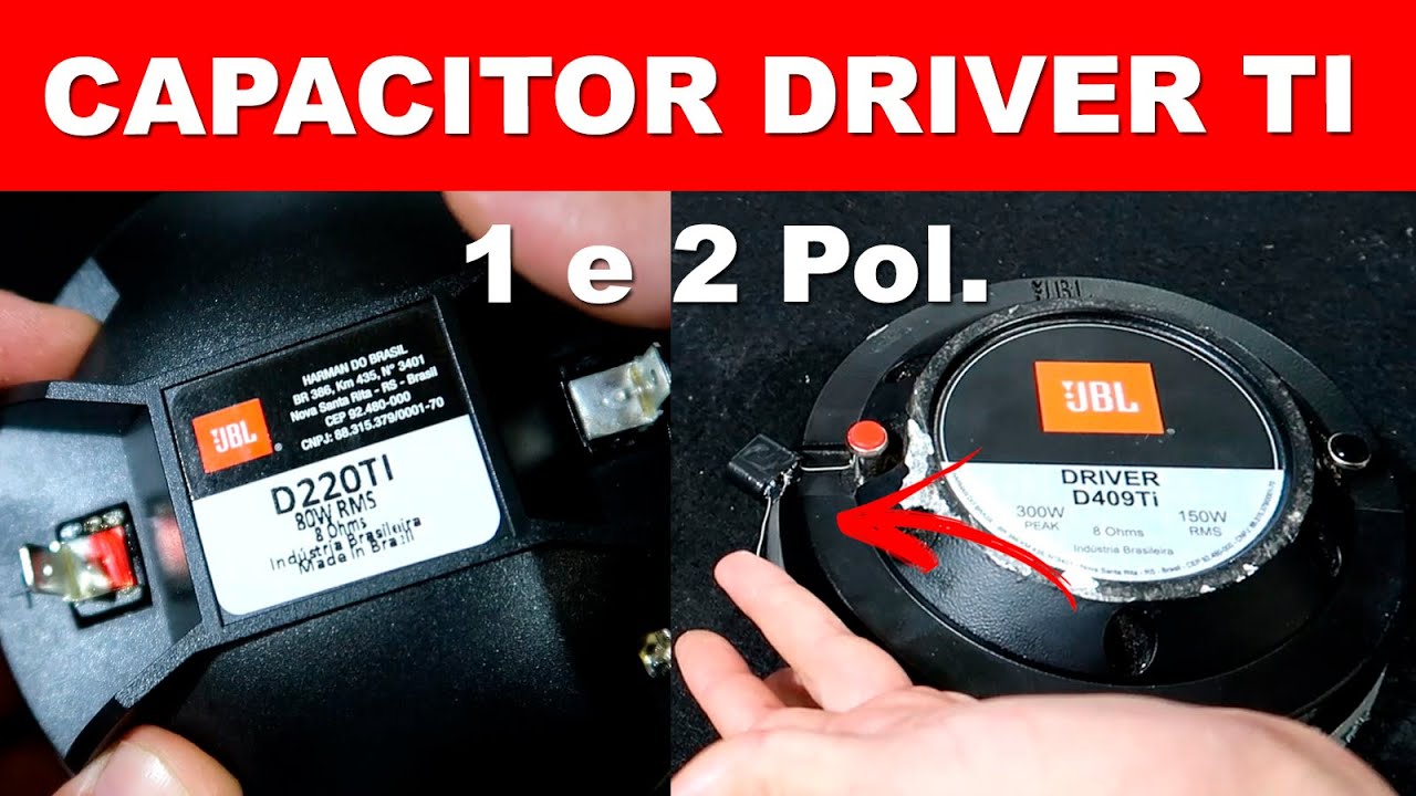 Qual capacitor para Driver TI de 1 ou 2 Polegadas
