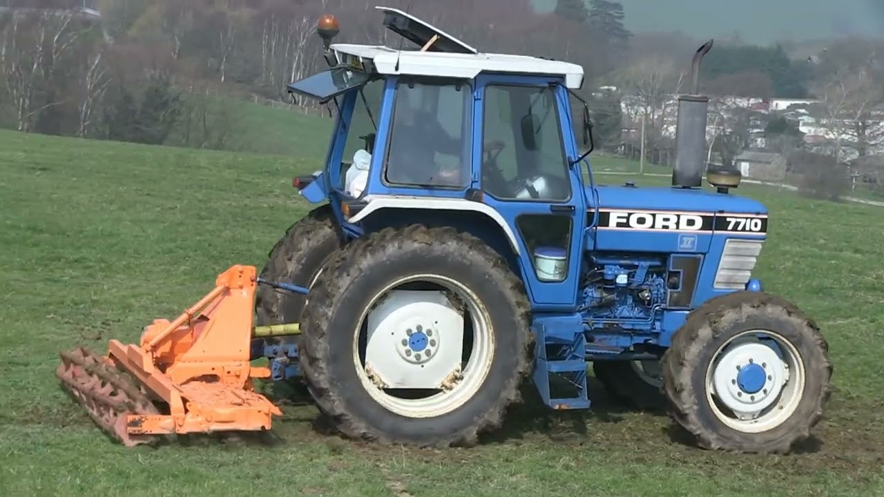 FORD 7710 II AND MASCHIO POWER HARROW