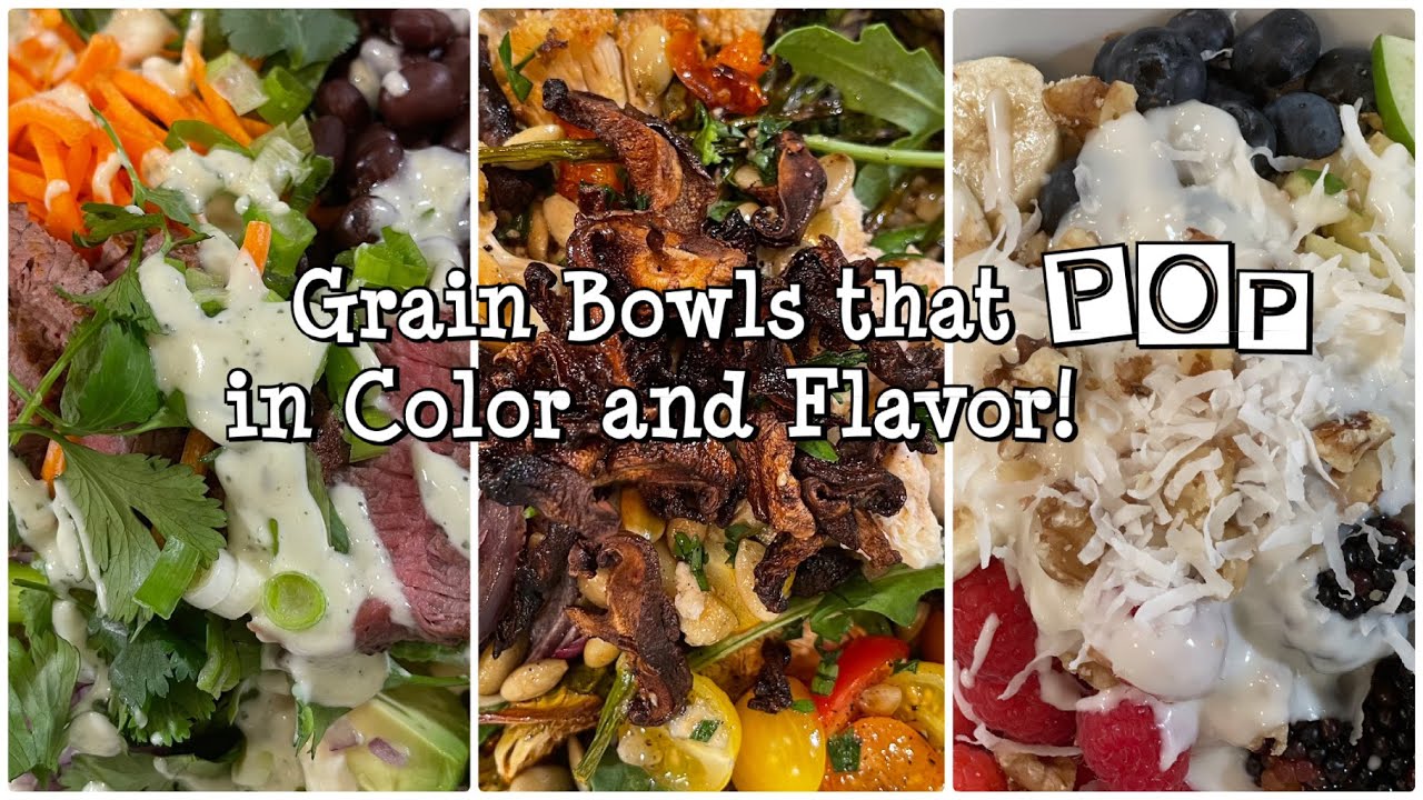 😋Wholesome & Nutritious Grain Bowls-Breakfast, brunch, lunch, dinner, vegan (Rice, Oats, Couscous)