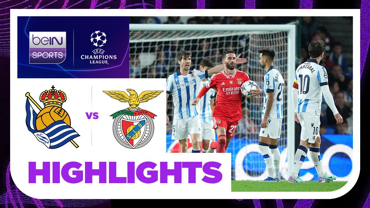Real Sociedad v Benfica | Champions League 23/24 | Match Highlights